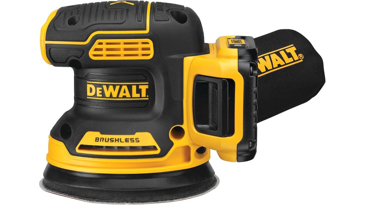 Sand your wood projects quickly with a high-powered DeWalt sander. 