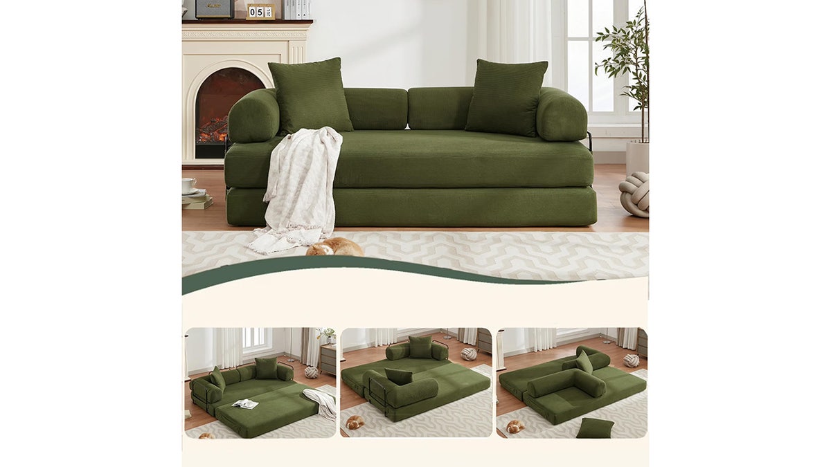 Transform this loveseat in four different ways.