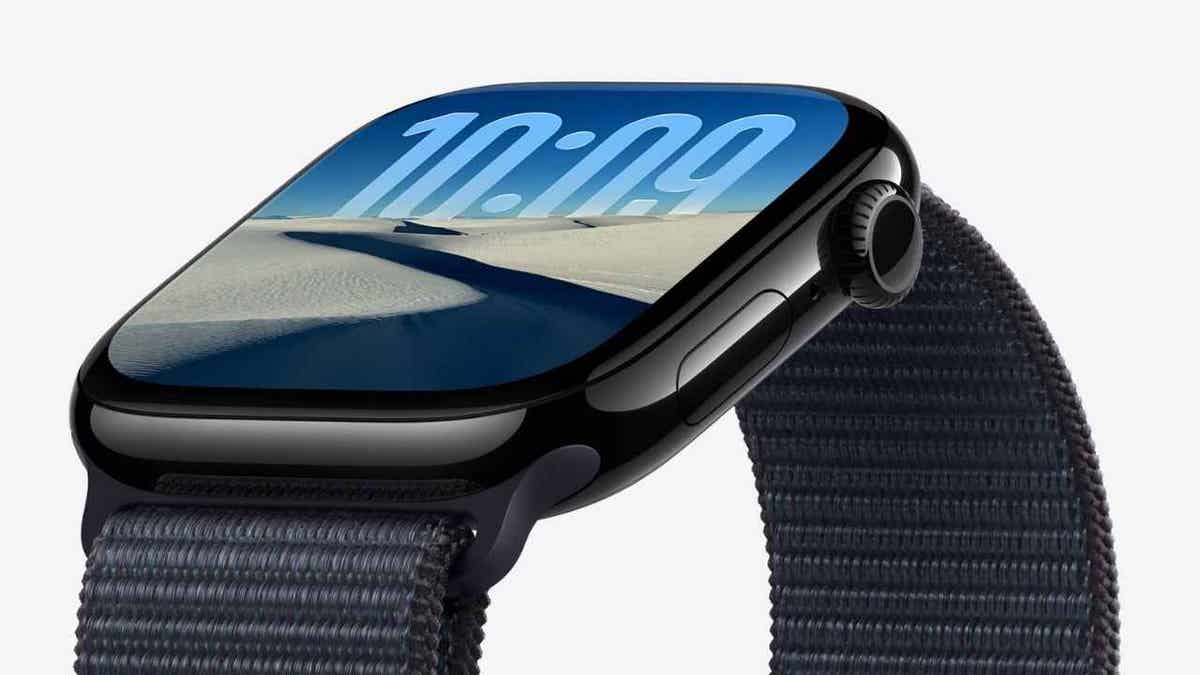 Apple Watch displays digital clock surface