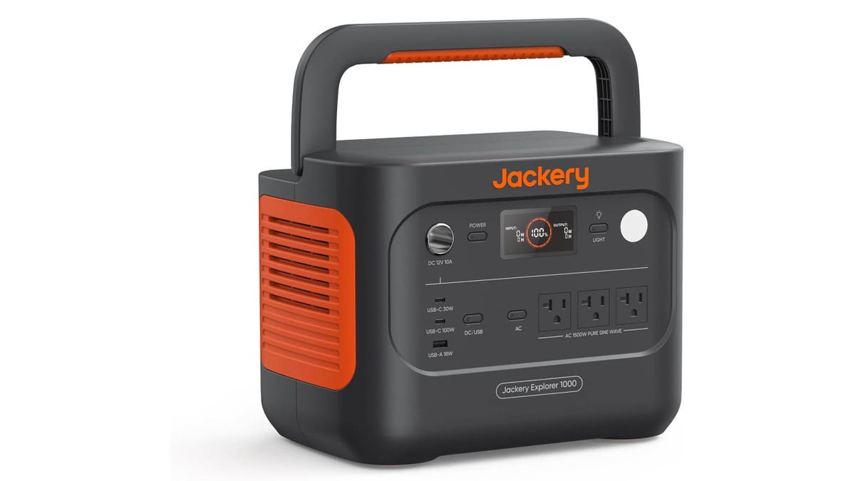 Jackery batteries are compatible with a solar panel for fast charging.