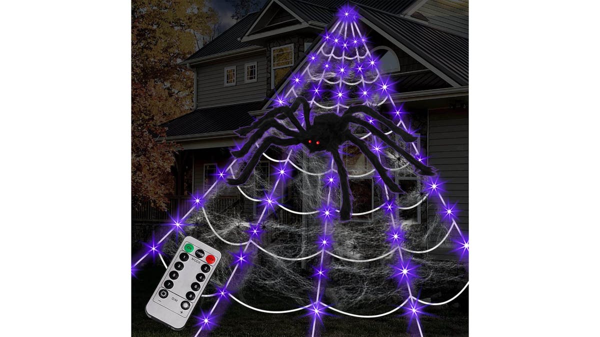 Grab a remote-controlled light-up web from Amazon.