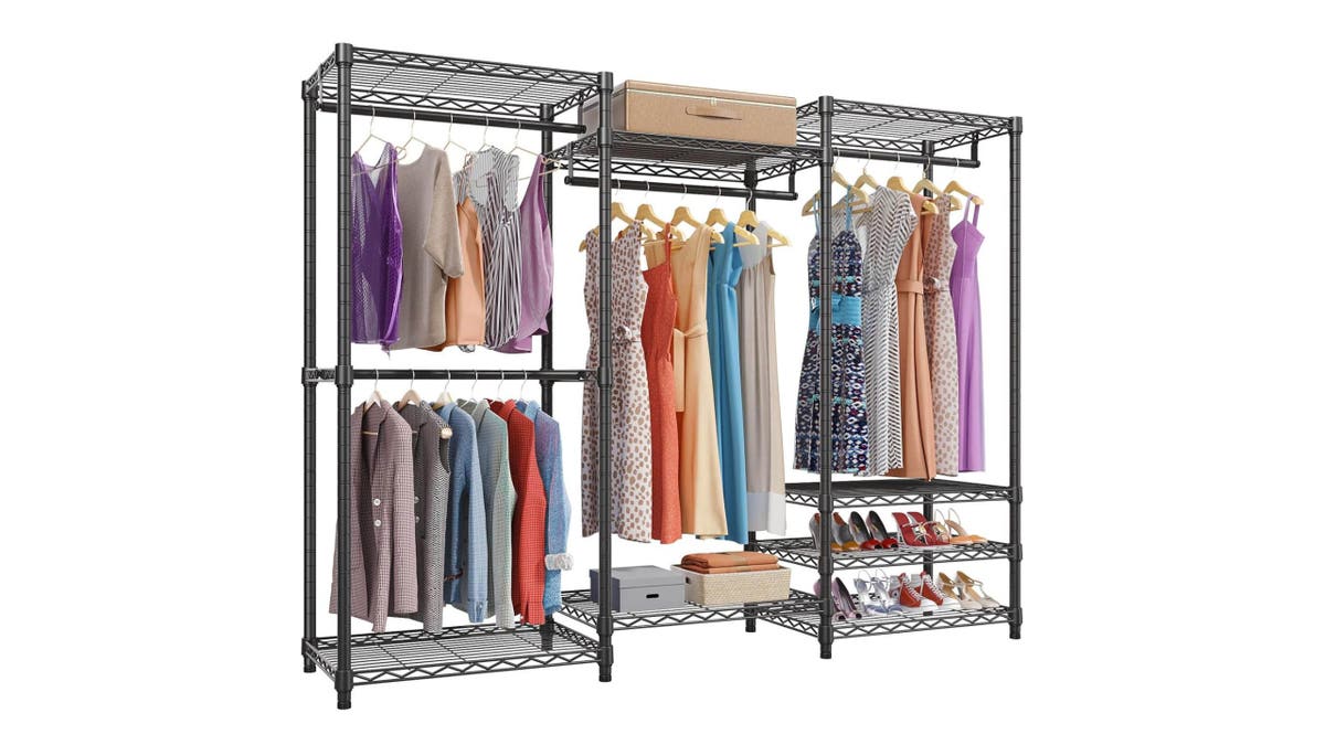 Keep your closet organized with this storage system.?