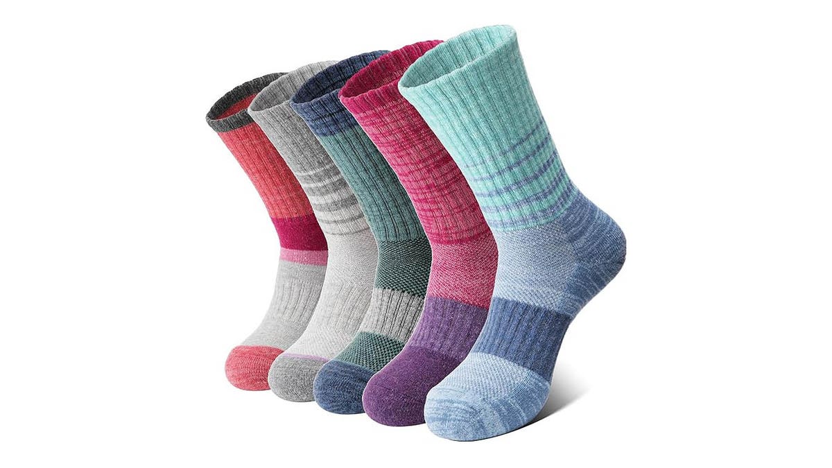 Keep your feet warm with wool socks.?