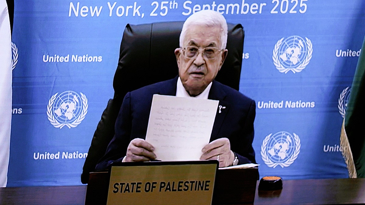 Palestinian Authority President Mahmoud Abbas addressed the General Assembly virtually after the U.S. denied his visa.