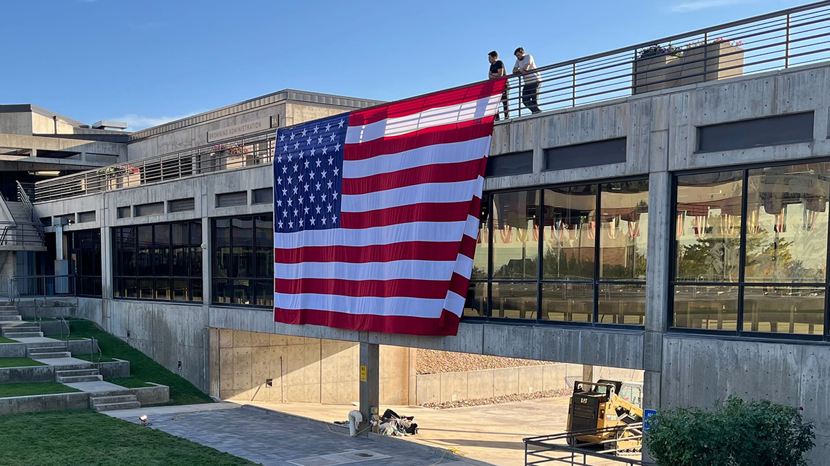 American flag at Utah Valley University