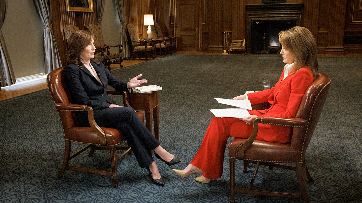Justice Amy Coney Barrett and CBS correspondent Norah O'Donnell
