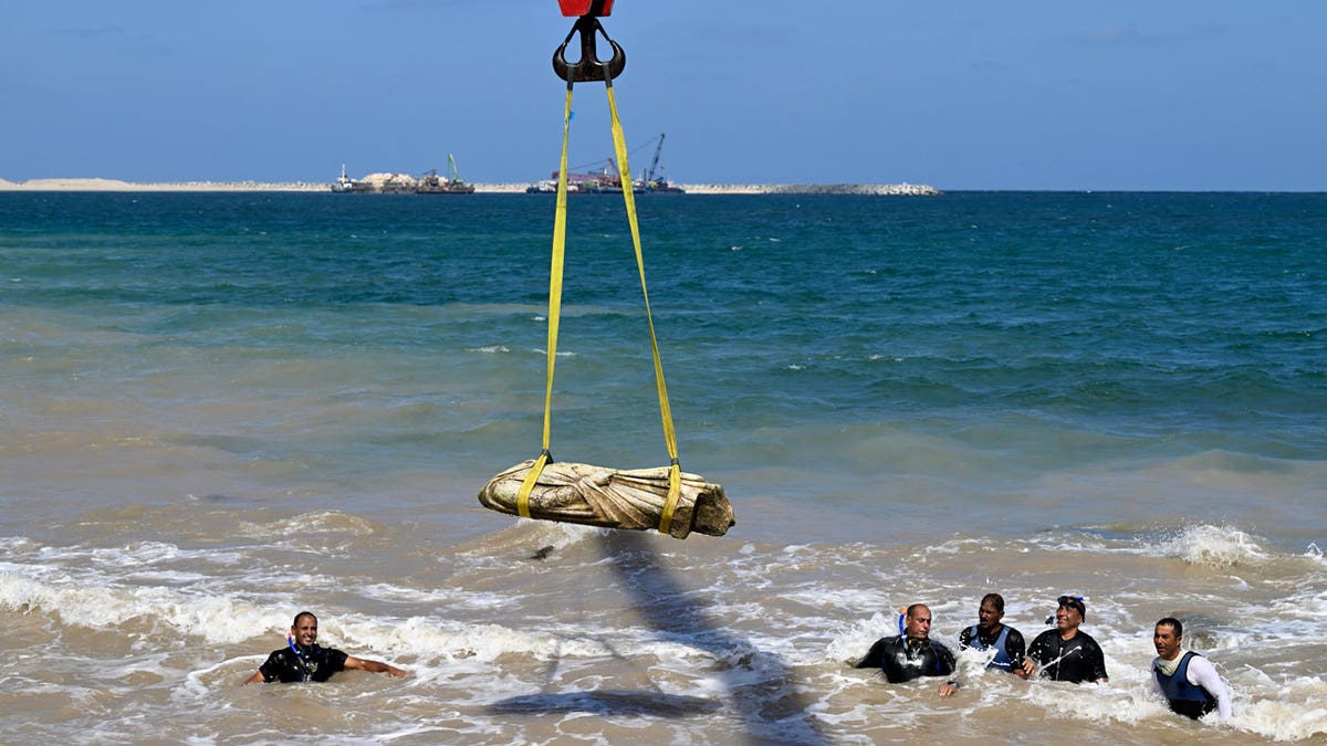 Ancient Egyptian party town artifacts ocean discovery