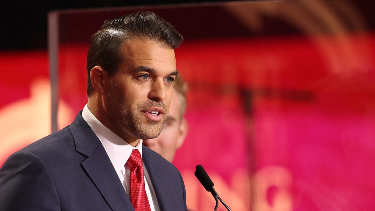 Andrew Kolvet at Charlie Kirk memorial service