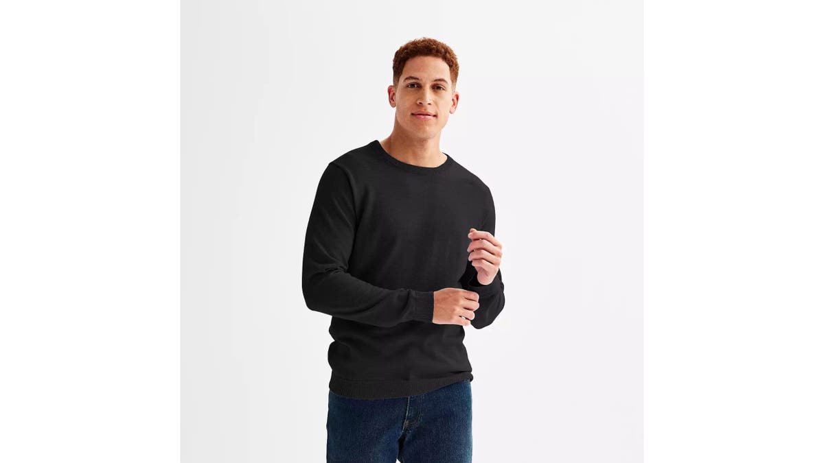 This crewneck is the perfect layering piece.