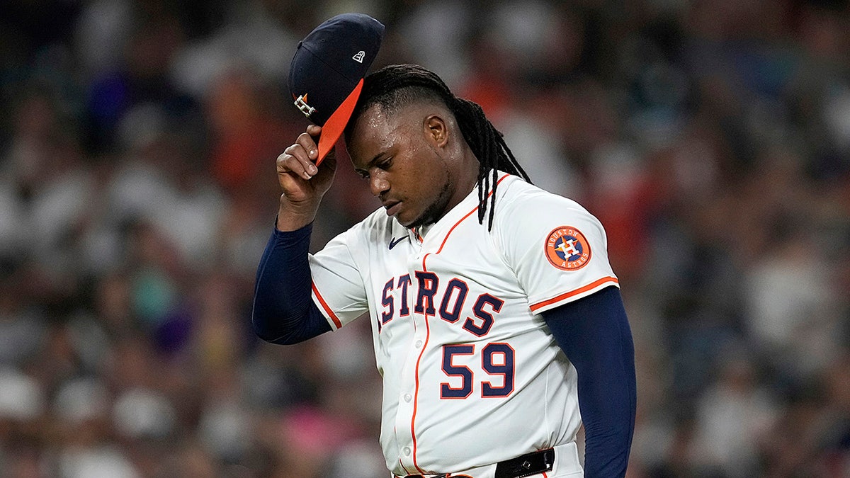 Framber Valdez walks off mound