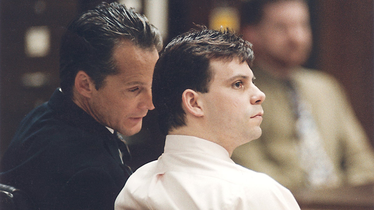Lawyer Michael Burt in court with Lyle Menendez in 1994.