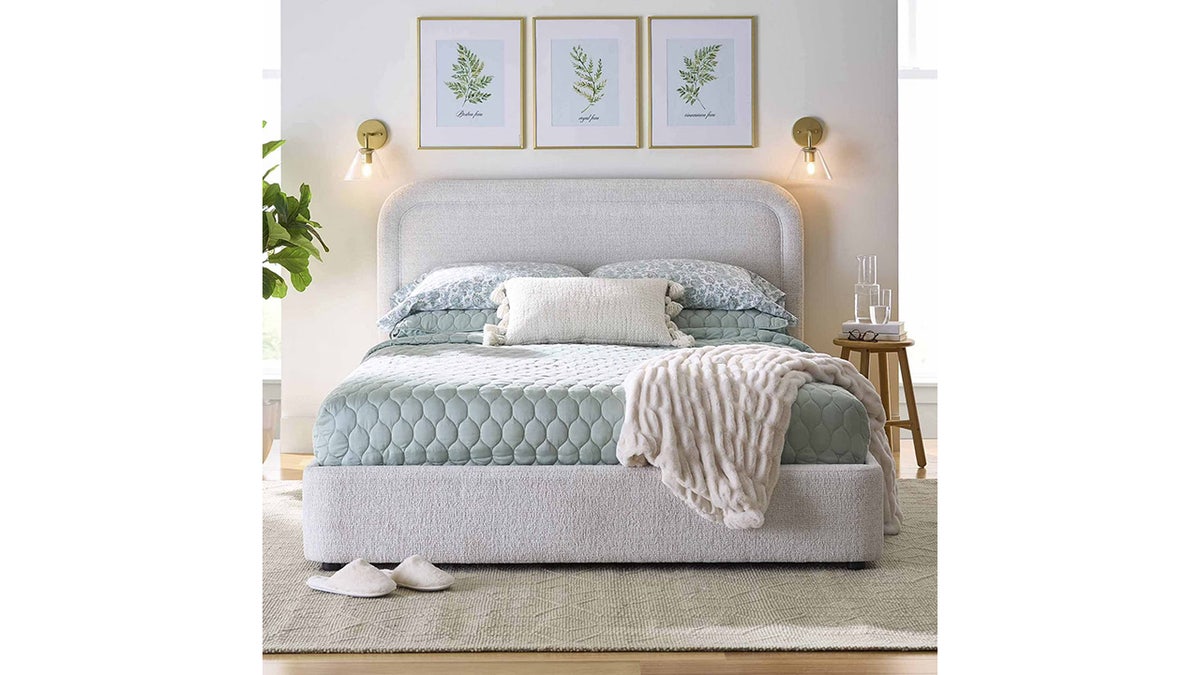 A plush platform bed can help you get a better night of sleep. 