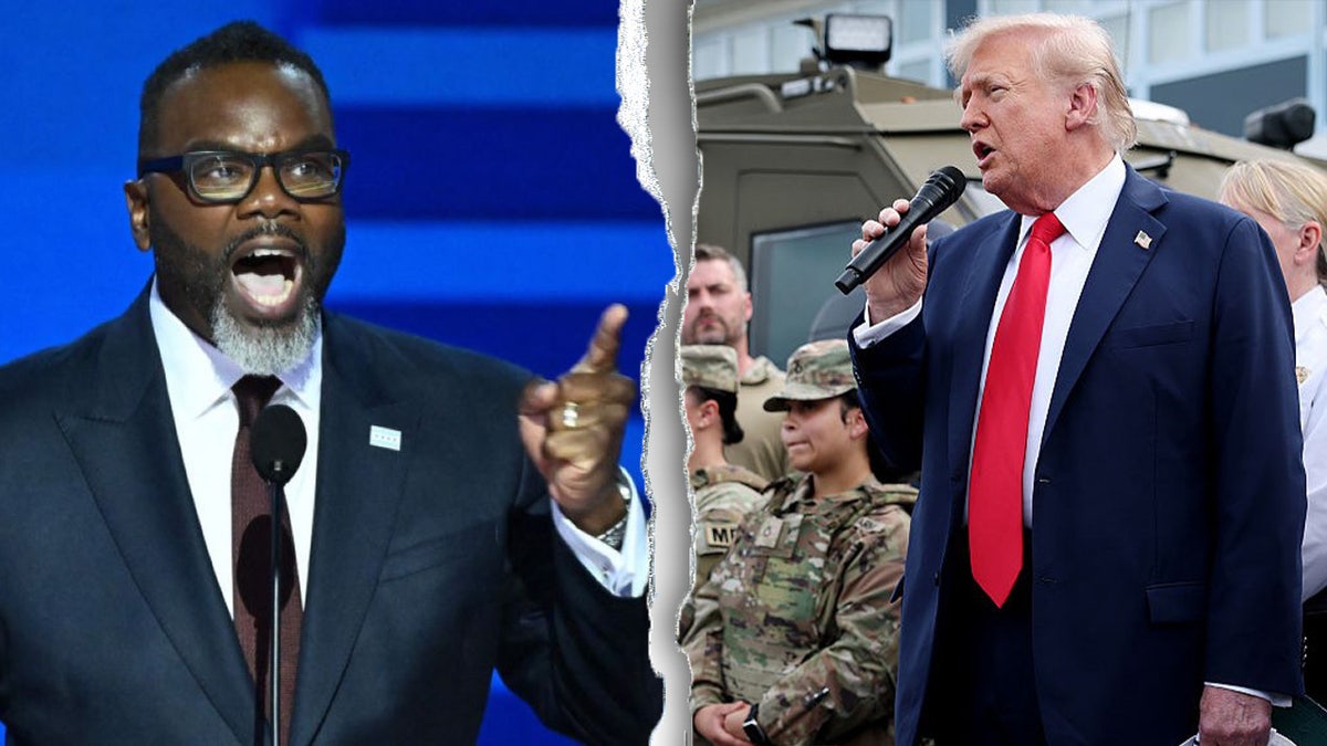 Brandon Johnson and Donald Trump