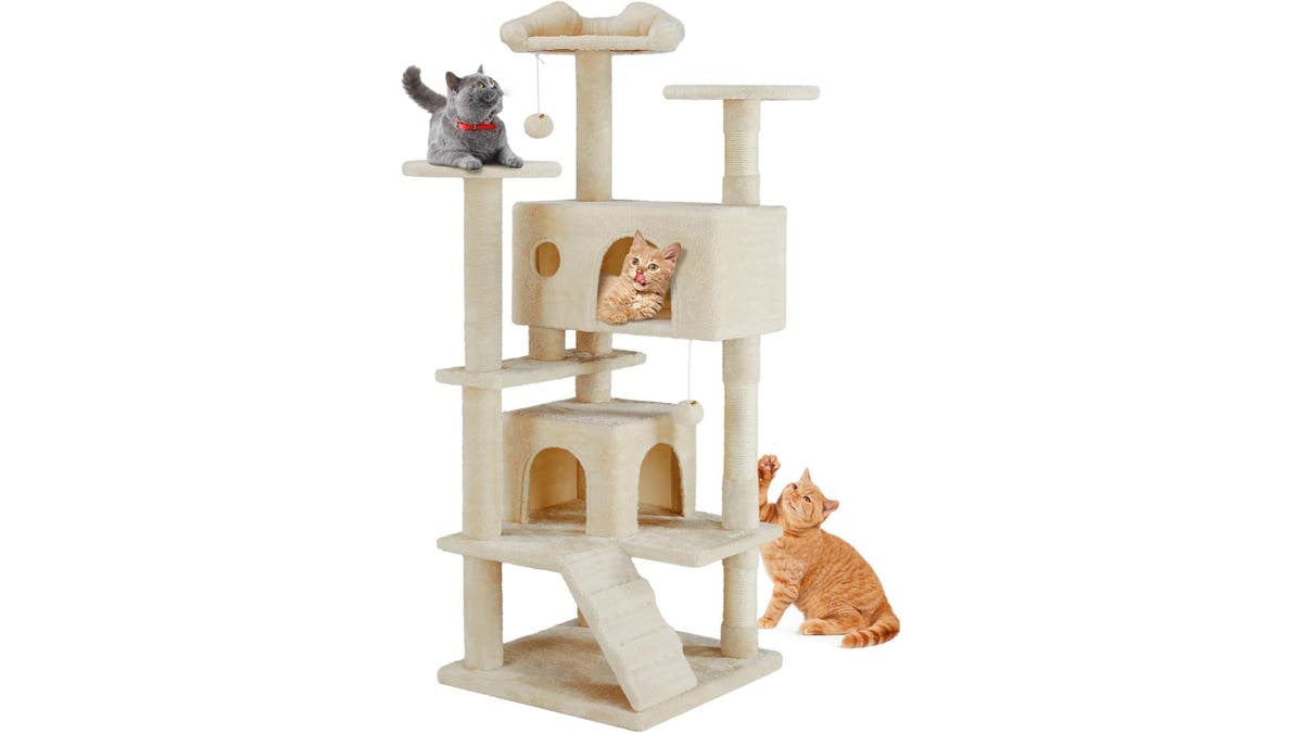 This cat tree is the ultimate playground for your crew.