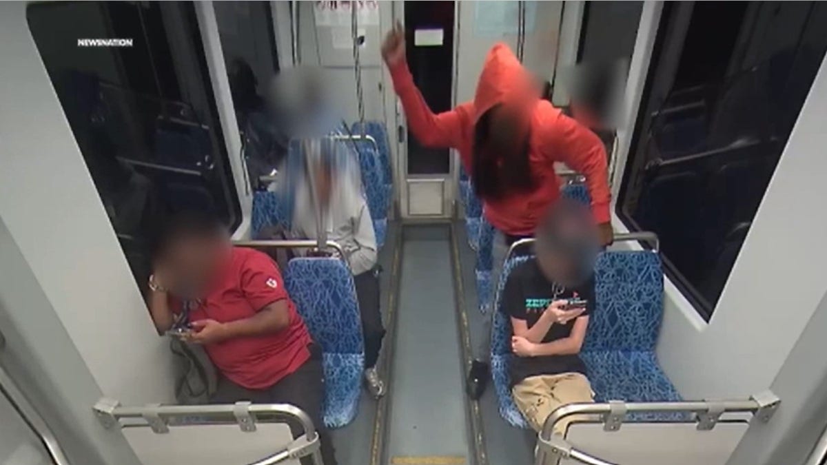 surveillance footage from the Charlotte Area Transit System