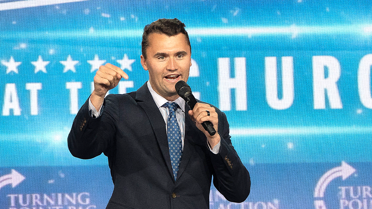 Charlie Kirk speaks at church