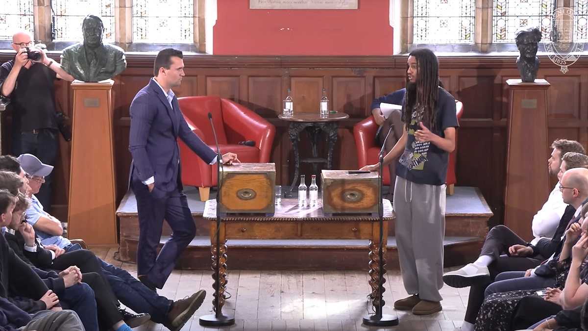Charlie Kirk debates George Abaraonye