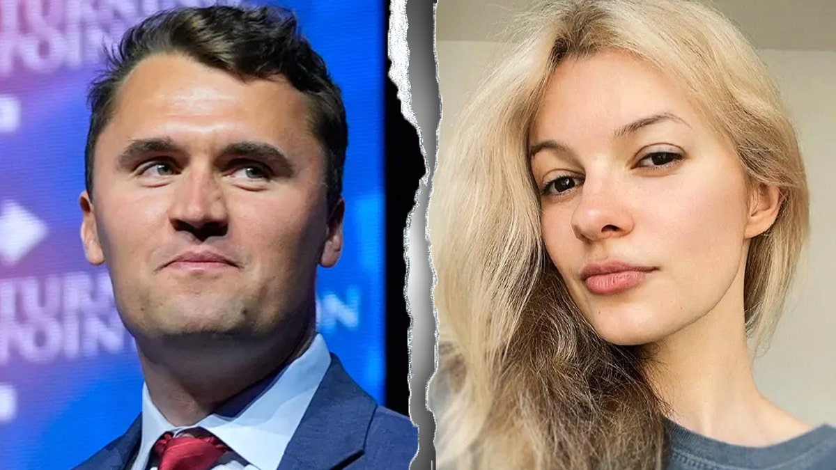 A split of Charlie Kirk and murdered Ukrainian refugee Iryna Zarutska.