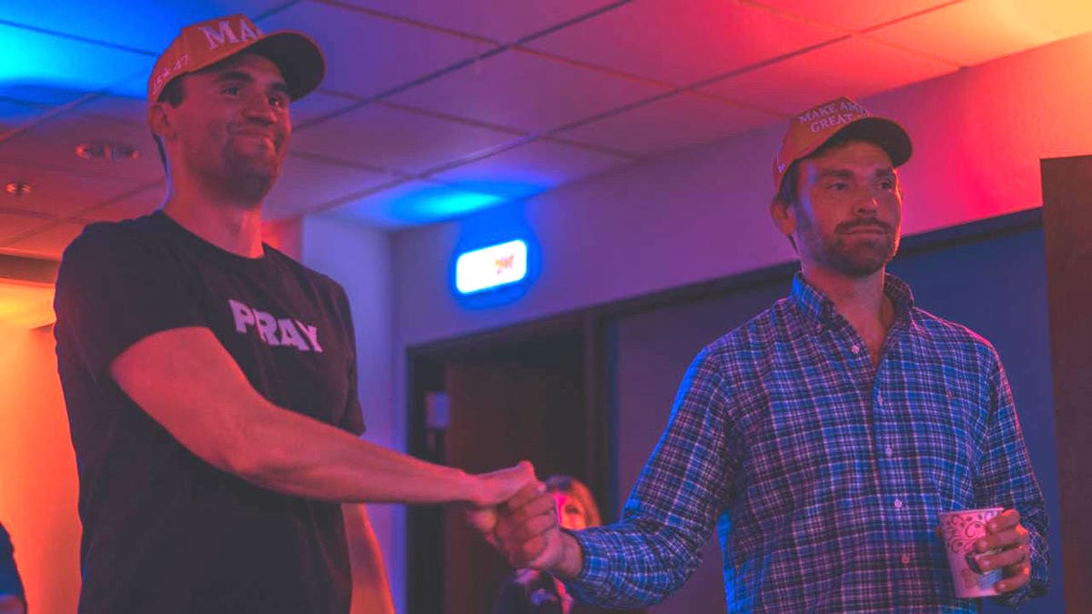 Charlie Kirk and Jack Posobiec on Nov. 5, 2024.