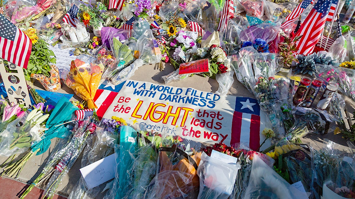 Charlie Kirk's memorial at TPUSA in Phoenix.