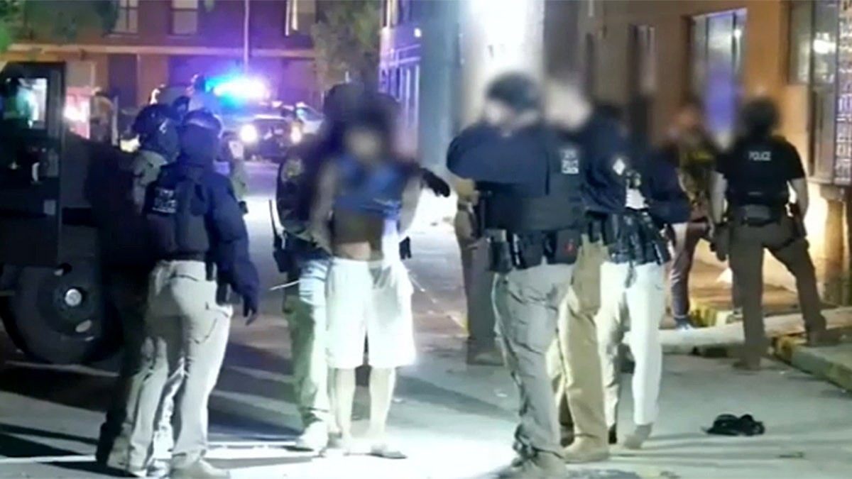 Federal agents detain suspect during Chicago immigration operation