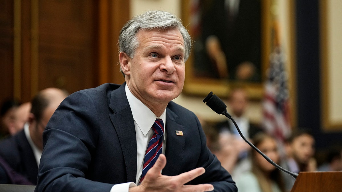 Christopher Wray speaking to Congress