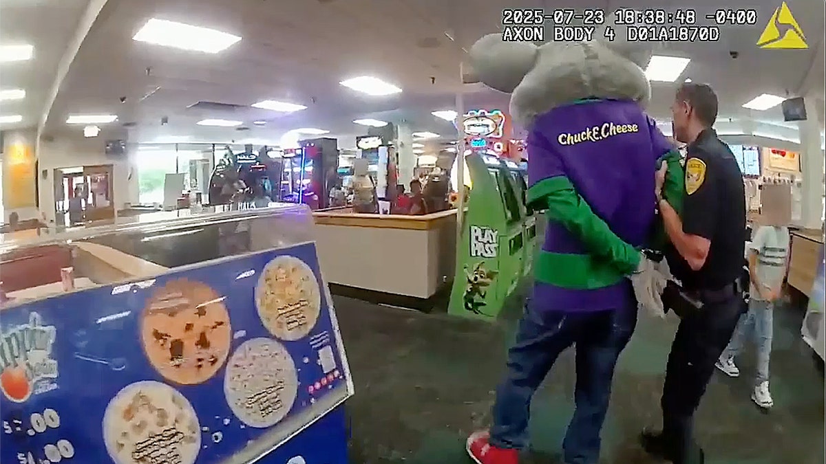 Chuck E. Cheese mascot arrest