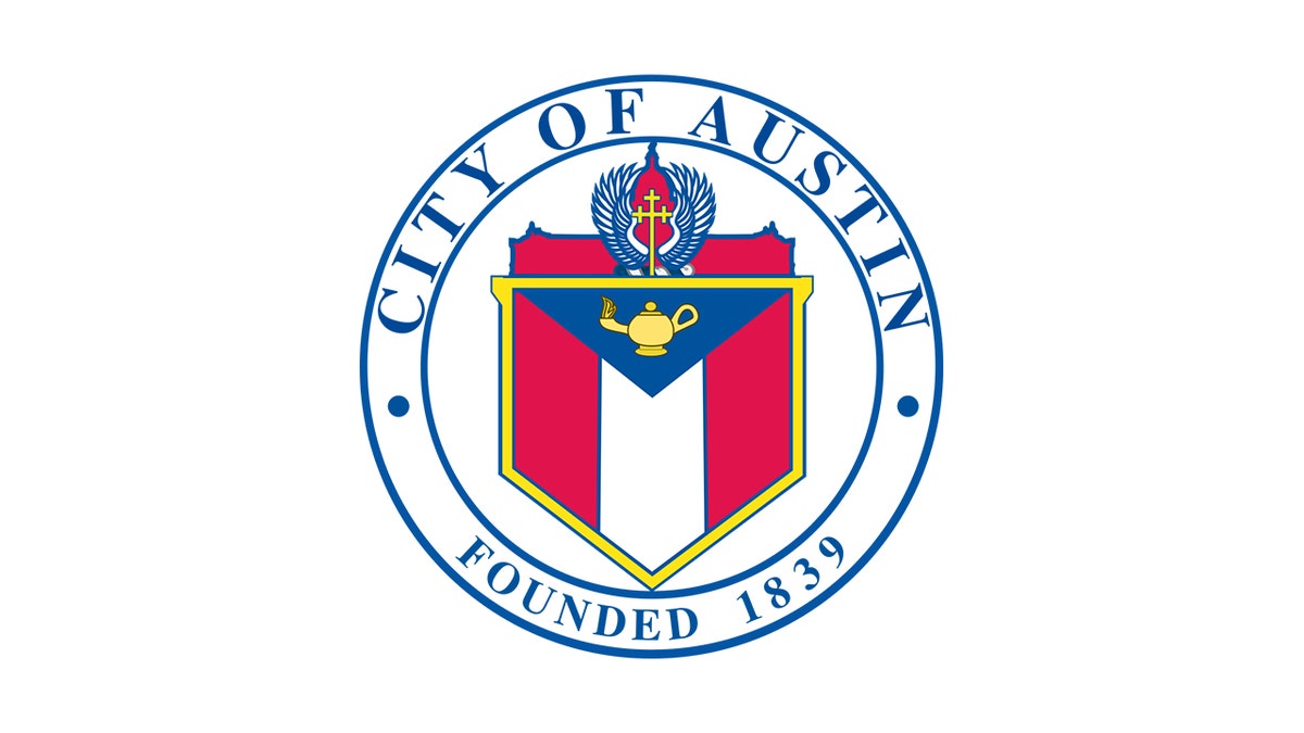 City of Austin original seal with cross and lamp design
