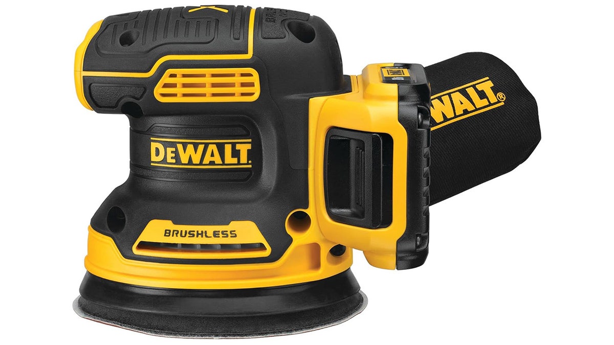 Sand your wood projects quickly with a high-powered DeWalt sander. 