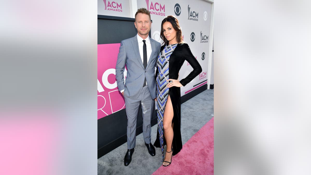 Dierkes Bentley at an event with his wife