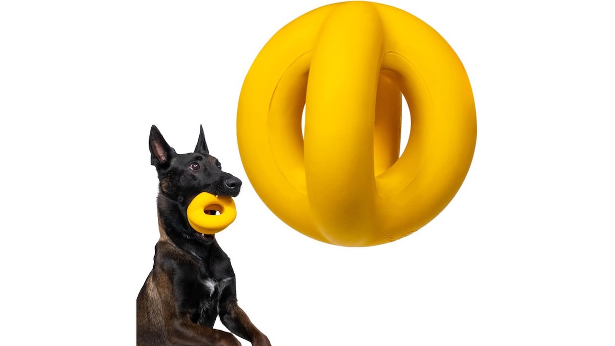This dog ball is designed to last.