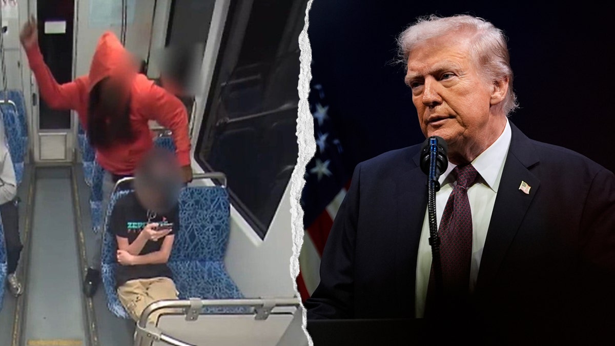 Suspected motion to stab the victim on a train and use photos of Trump looking melancholy