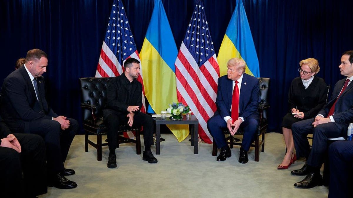 Donald Trump meets with Volodymyr Zelenskyy