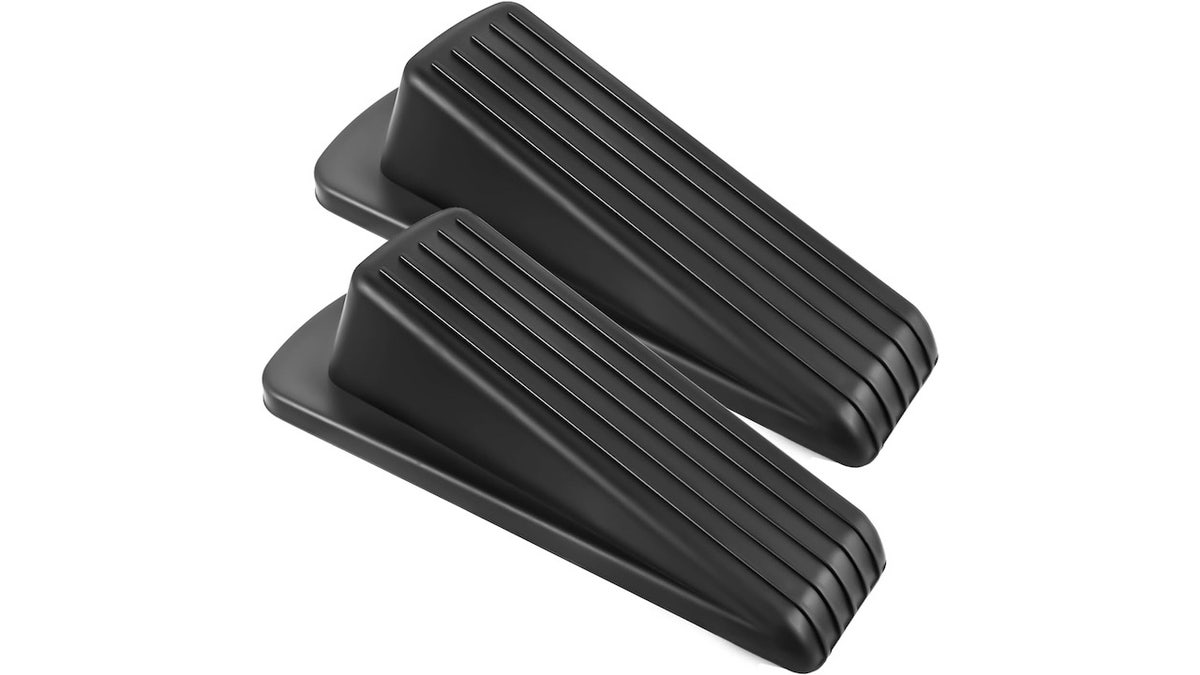 Door stoppers are an easy way to add some resistance to your hotel room door. 