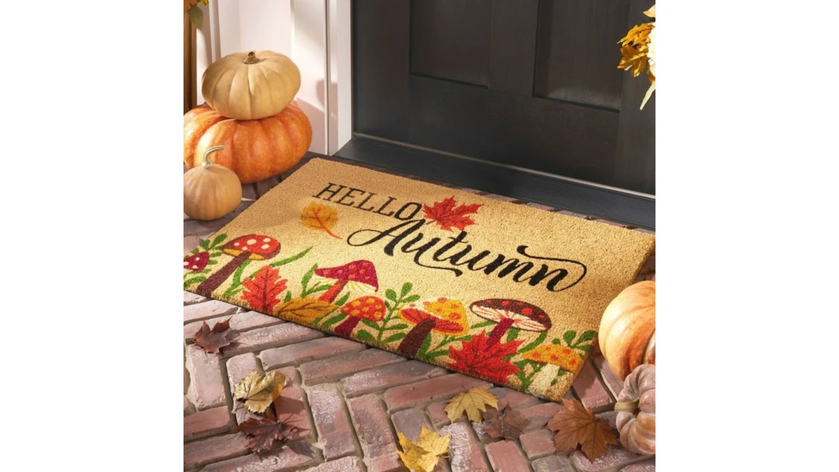 Grab a durable fall-themed mat.