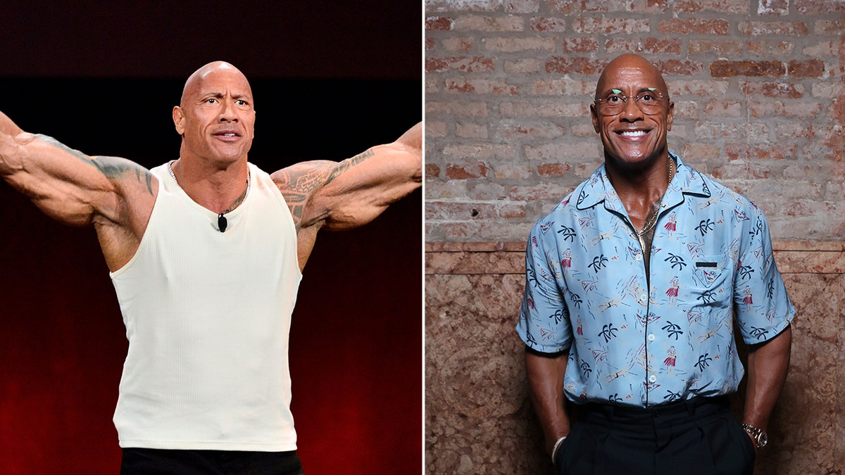 Dwayne The Rock Johnson shows off slim figure