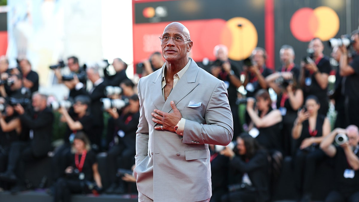 Dwayne Johnson at a premiere