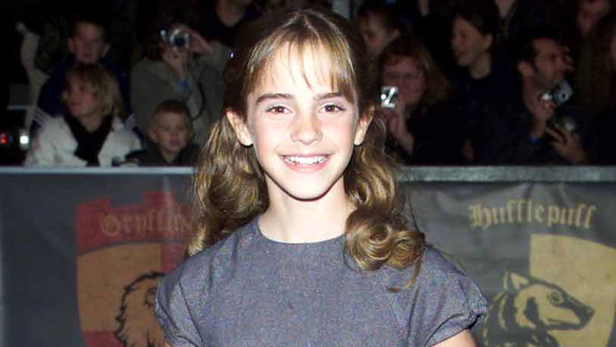 Emma Watson at the premiere of "Harry Potter and the Sorcerer's Stone" in November 2001.