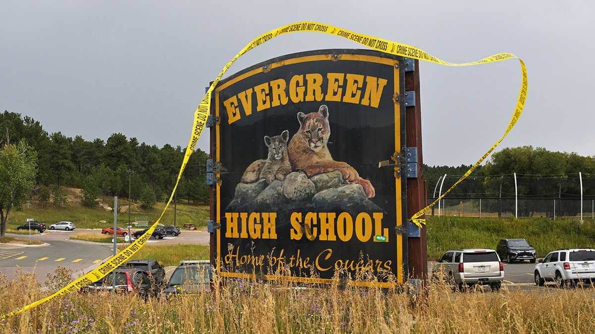 Evergreen High School crime scene tape