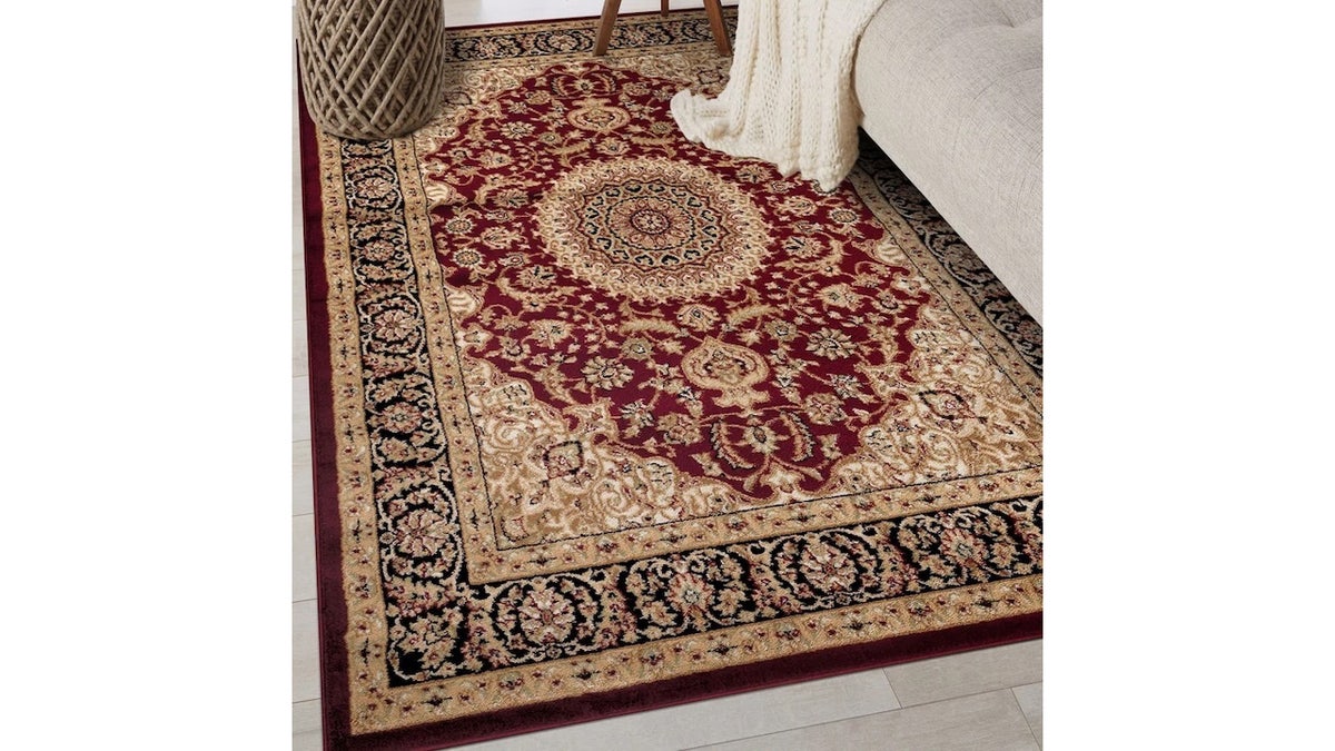 Add a classic look with this plush indoor area rug.
