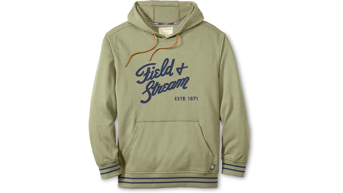 Stay warm and comfortable in this vintage-inspired hoodie. 