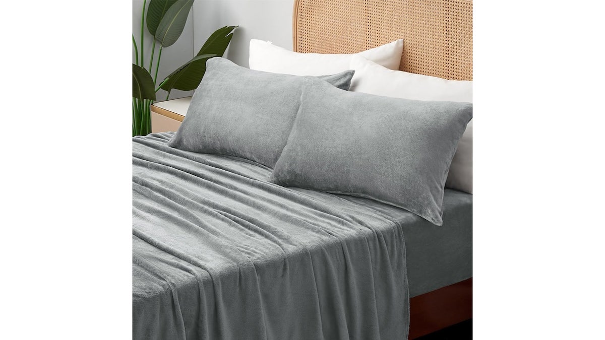 Keep warm all night with soft flannel sheets. 