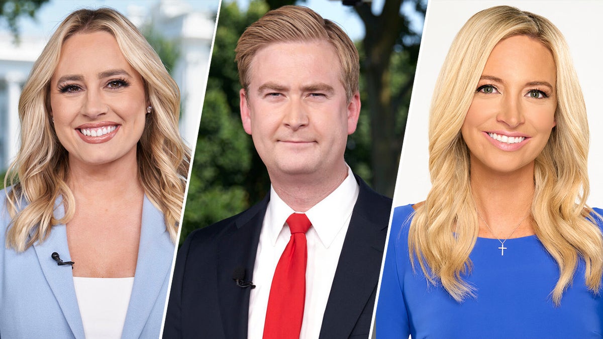 Jacqui Heinrich, Peter Doocy and Kayleigh McEnany.