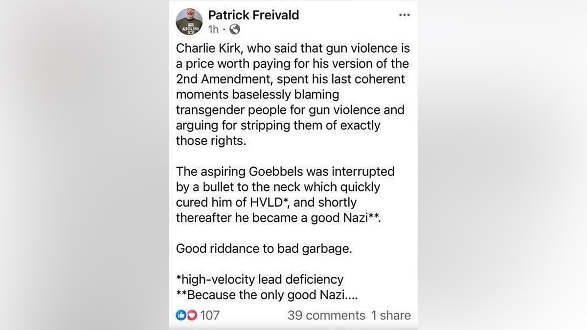 New York teacher mocks Charlie Kirk's assassination Facebook post