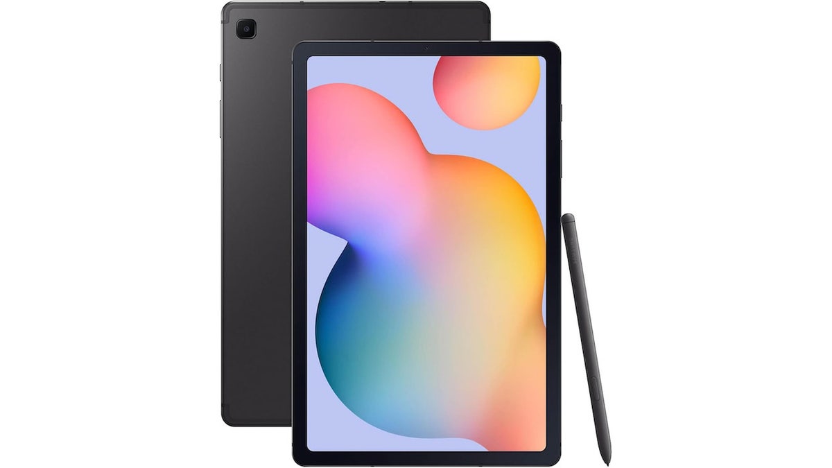 An S Pen for writing and drawing is included with the tablet.
