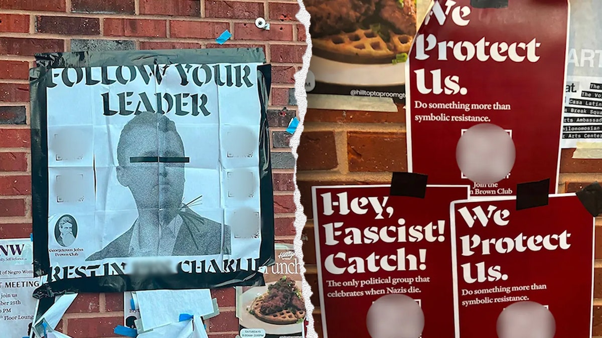 Posters at Georgetown mocking Charlie Kirk assassination