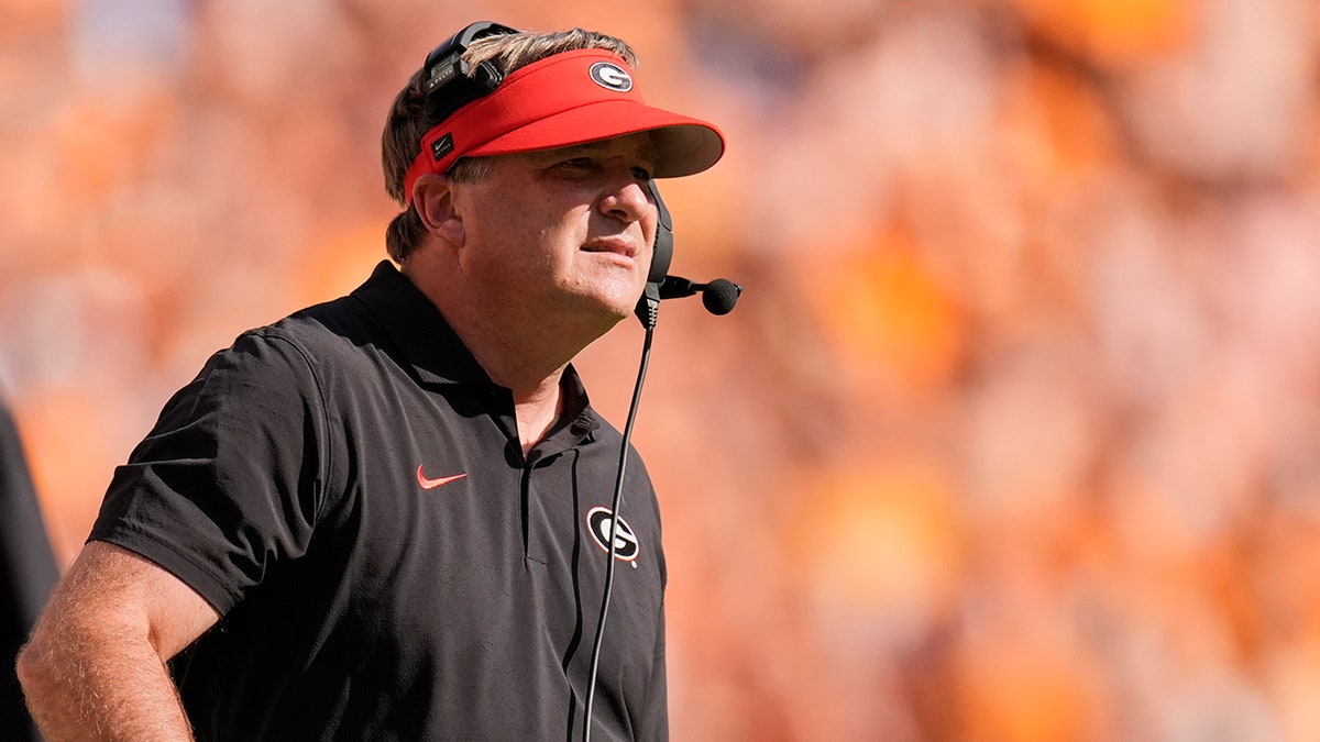 Kirby Smart looks on