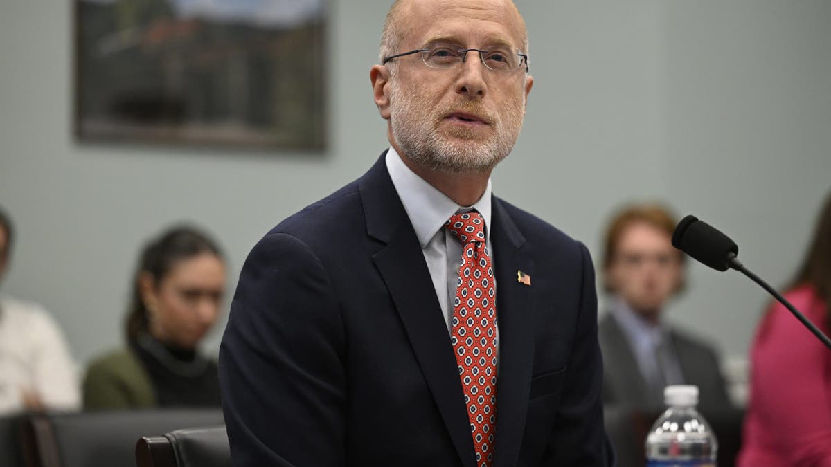 Brendan Carr testifies during a hearing.