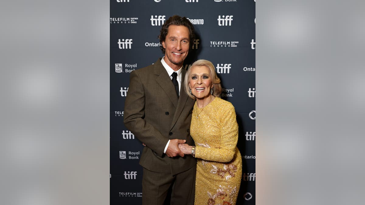 Matthew McConaughey with mother Kay at TIFF. 