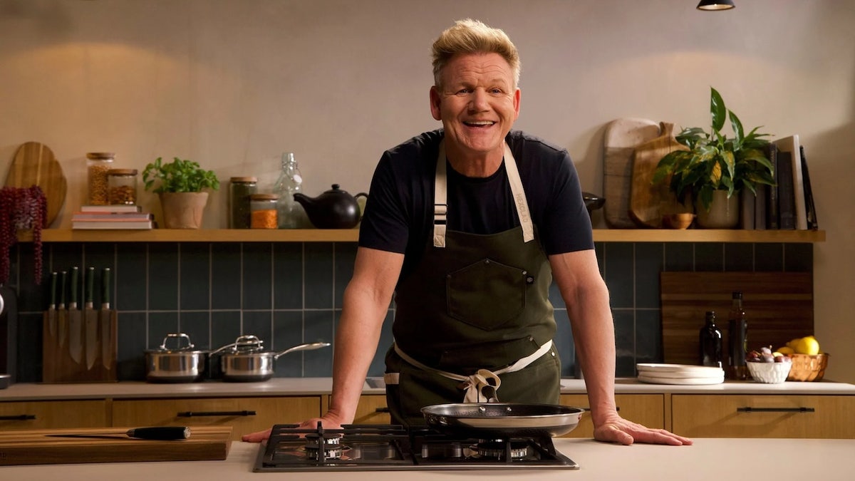 Gordon Ramsay with hexclad items